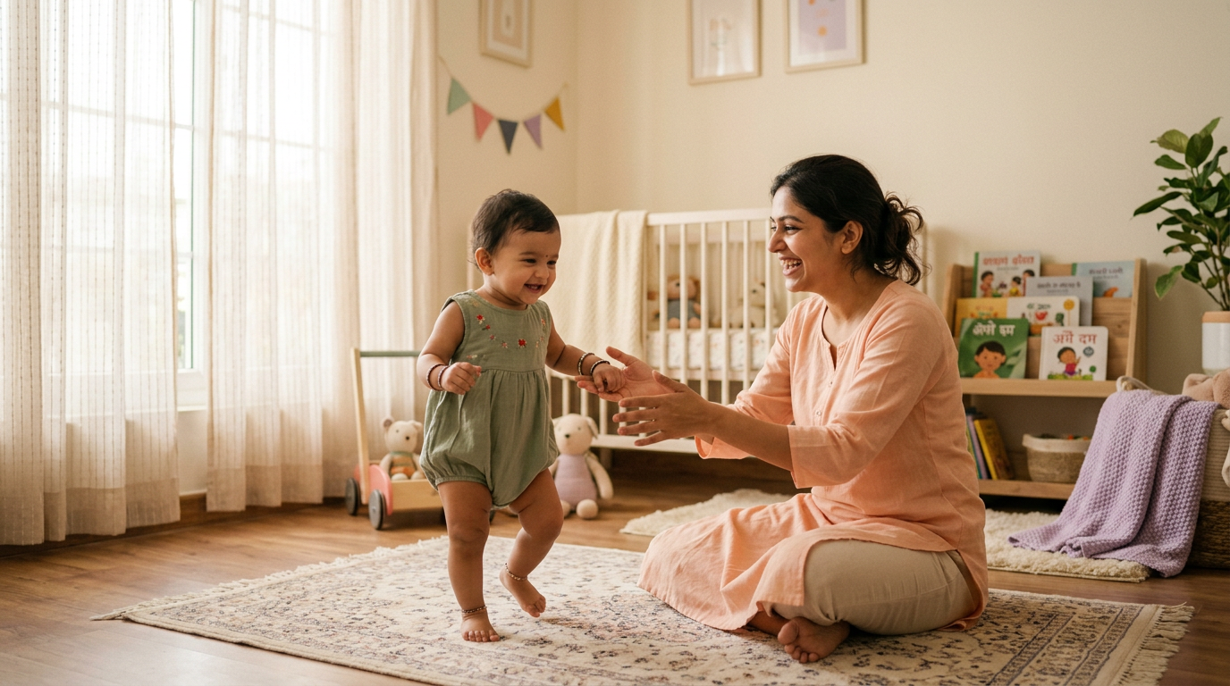 12 Month Baby Milestones: Indian Guide to Walking & Talking
