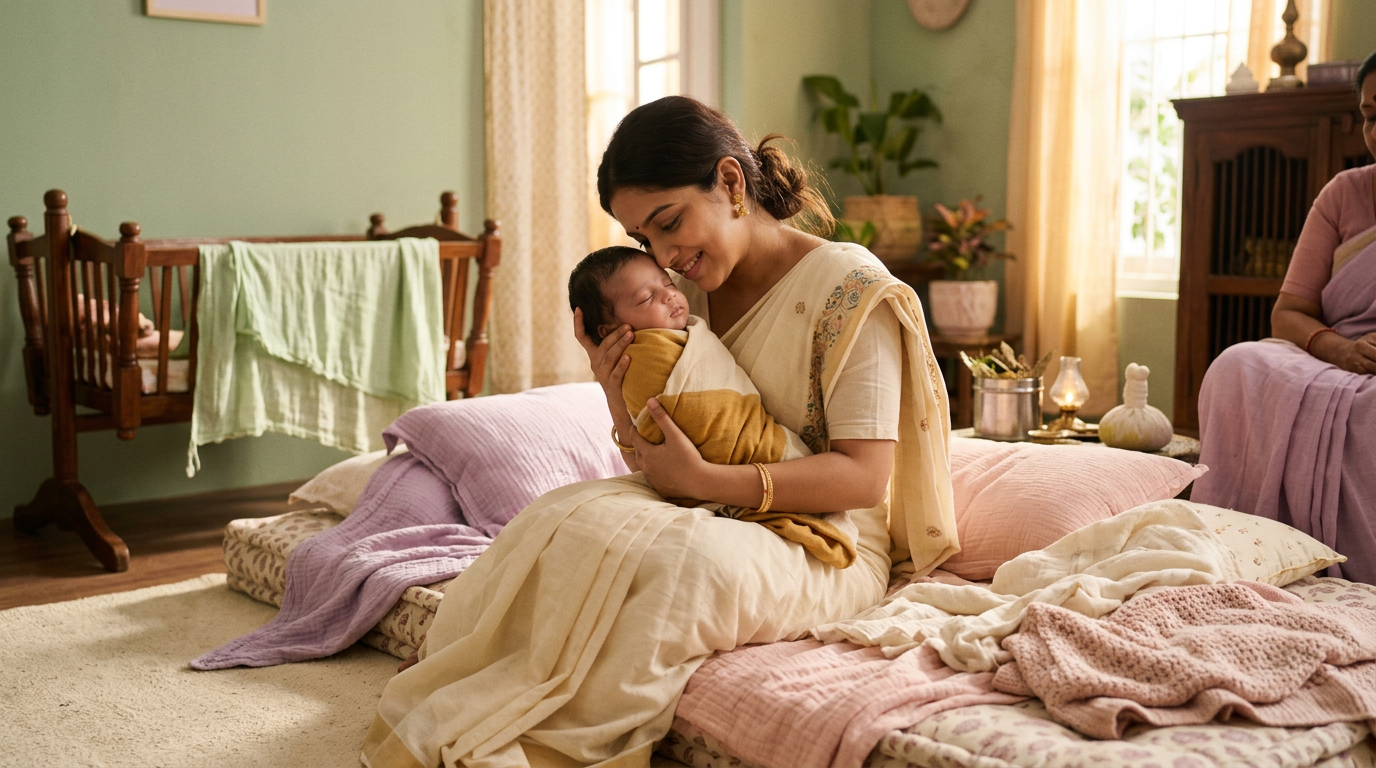 40 Days Postpartum India Guide: Japa, Maalish & Tradition