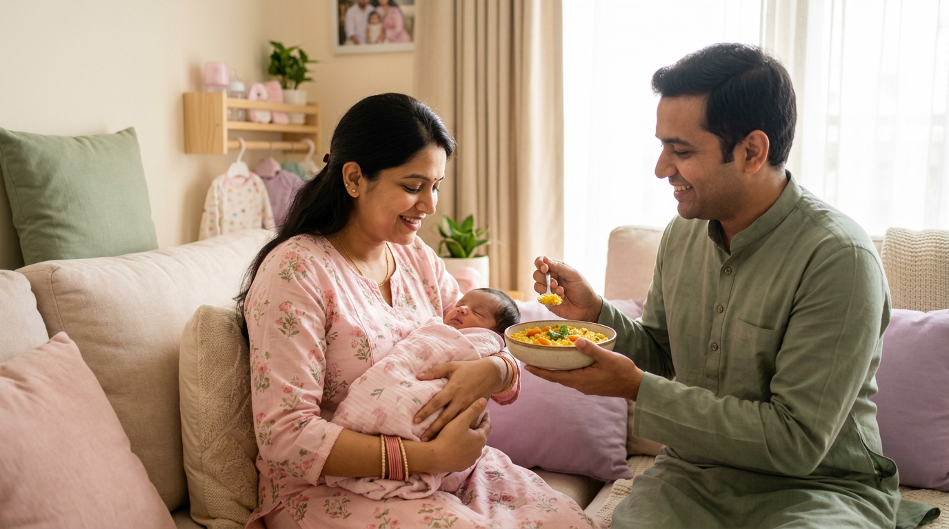 Postpartum food for mother: Best Indian Diet Chart & Recipes