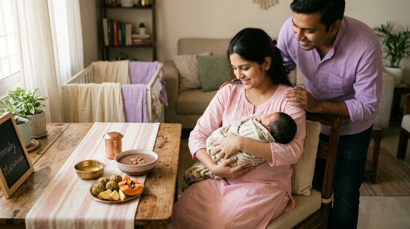 Postpartum Food Guide India: Traditional Meals for New Moms