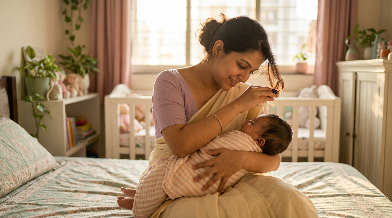 Postpartum Hair Fall: Indian Mom's Guide to Regrowth