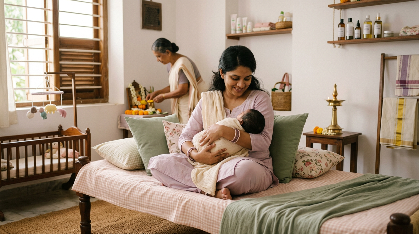 Postpartum Massage Kerala: 40-Day Ayurvedic Recovery Guide